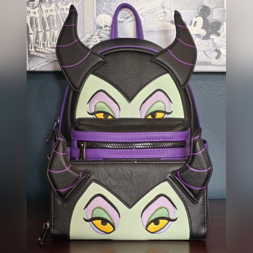 Loungefly ❤️ Logo Disney Maleficent with Matching Wallet